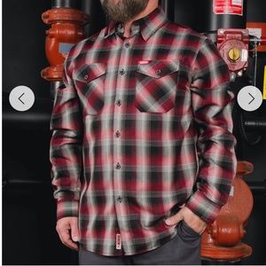 Dixxon Flannel Plumb Bum Botton Down Shirt - Men's Size 4X - Red Black